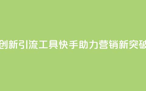 创新引流工具，快手助力营销新突破 第1张