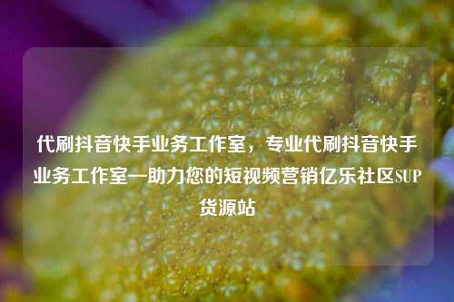 代刷抖音快手业务工作室，专业代刷抖音快手业务工作室—助力您的短视频营销亿乐社区SUP货源站  第1张